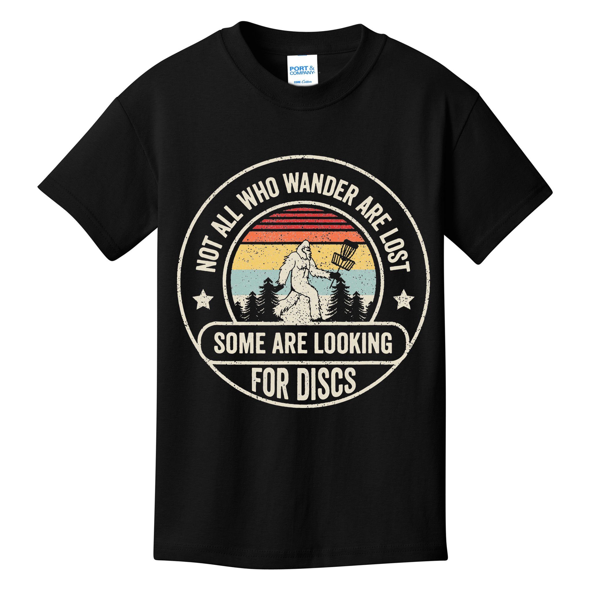 Not All Who Wander Are Lost Disc Golf Father's Day Kids T-Shirt