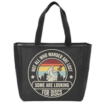 Not All Who Wander Are Lost Disc Golf Father's Day Zip Tote Bag