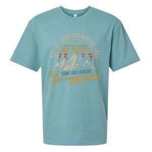 Not All Who Wander Are Lost Some Are Looking For Cool Rocks Sueded Cloud Jersey T-Shirt