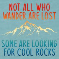 Not All Who Wander Are Lost Some Are Looking For Cool Rocks Sueded Cloud Jersey T-Shirt