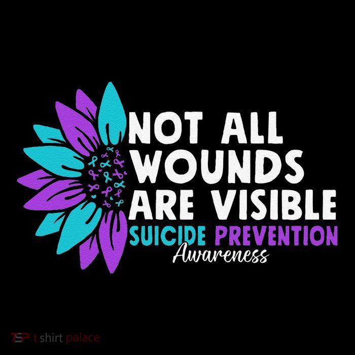 Not All Wounds Are Visible Suicide Awareness Mental Health Flexfit Unipanel Trucker Cap