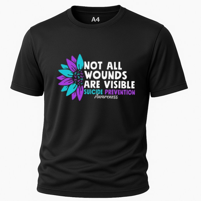 Not All Wounds Are Visible Suicide Awareness Mental Health Cooling Performance Crew T-Shirt
