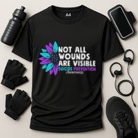 Not All Wounds Are Visible Suicide Awareness Mental Health Cooling Performance Crew T-Shirt