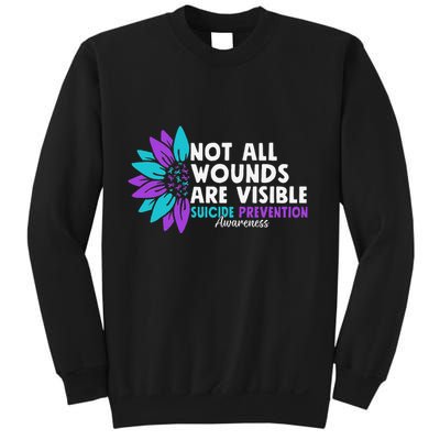 Not All Wounds Are Visible Suicide Awareness Mental Health Sweatshirt
