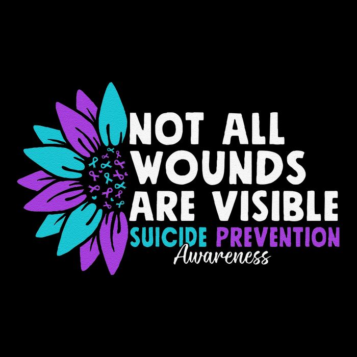 Not All Wounds Are Visible Suicide Awareness Mental Health Impact Tech Backpack