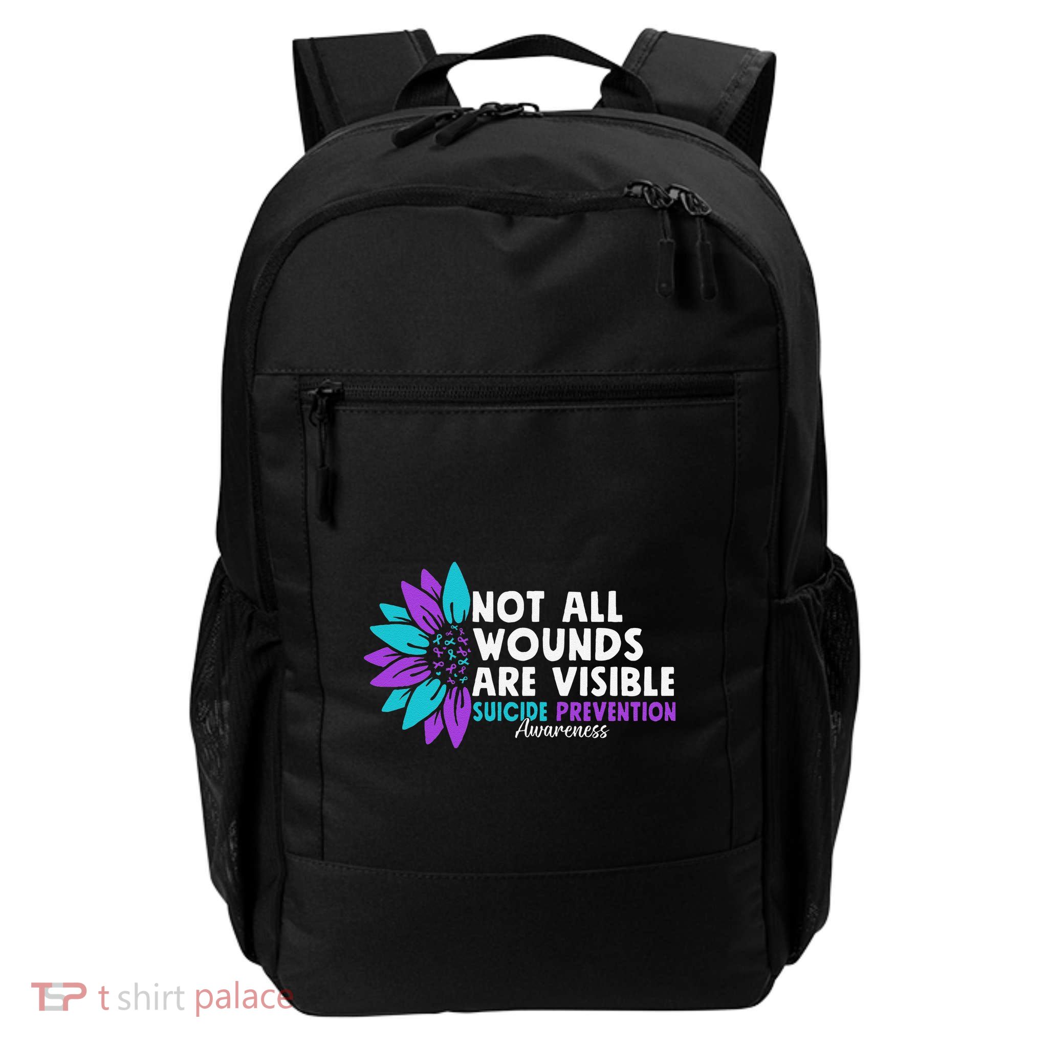 Not All Wounds Are Visible Suicide Awareness Mental Health Backpack