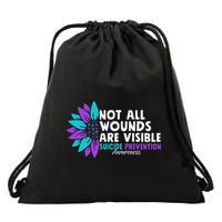 Not All Wounds Are Visible Suicide Awareness Mental Health Drawstring Bag