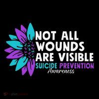 Not All Wounds Are Visible Suicide Awareness Mental Health Drawstring Bag