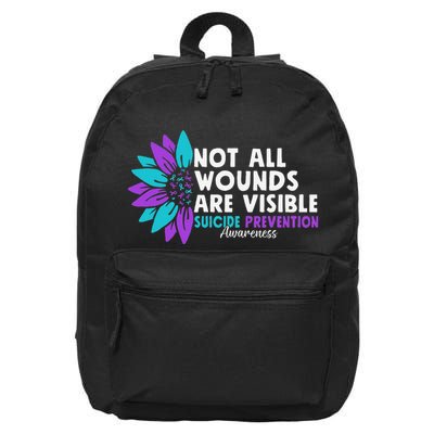 Not All Wounds Are Visible Suicide Awareness Mental Health 16 in Basic Backpack