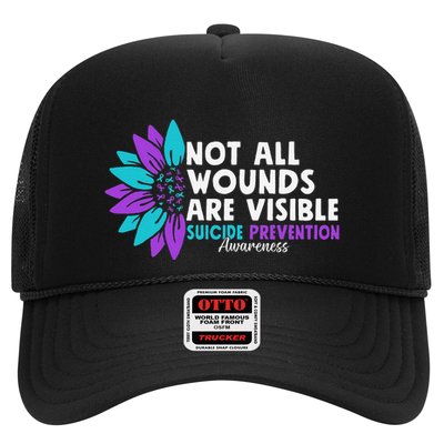 Not All Wounds Are Visible Suicide Awareness Mental Health Trucker Hat