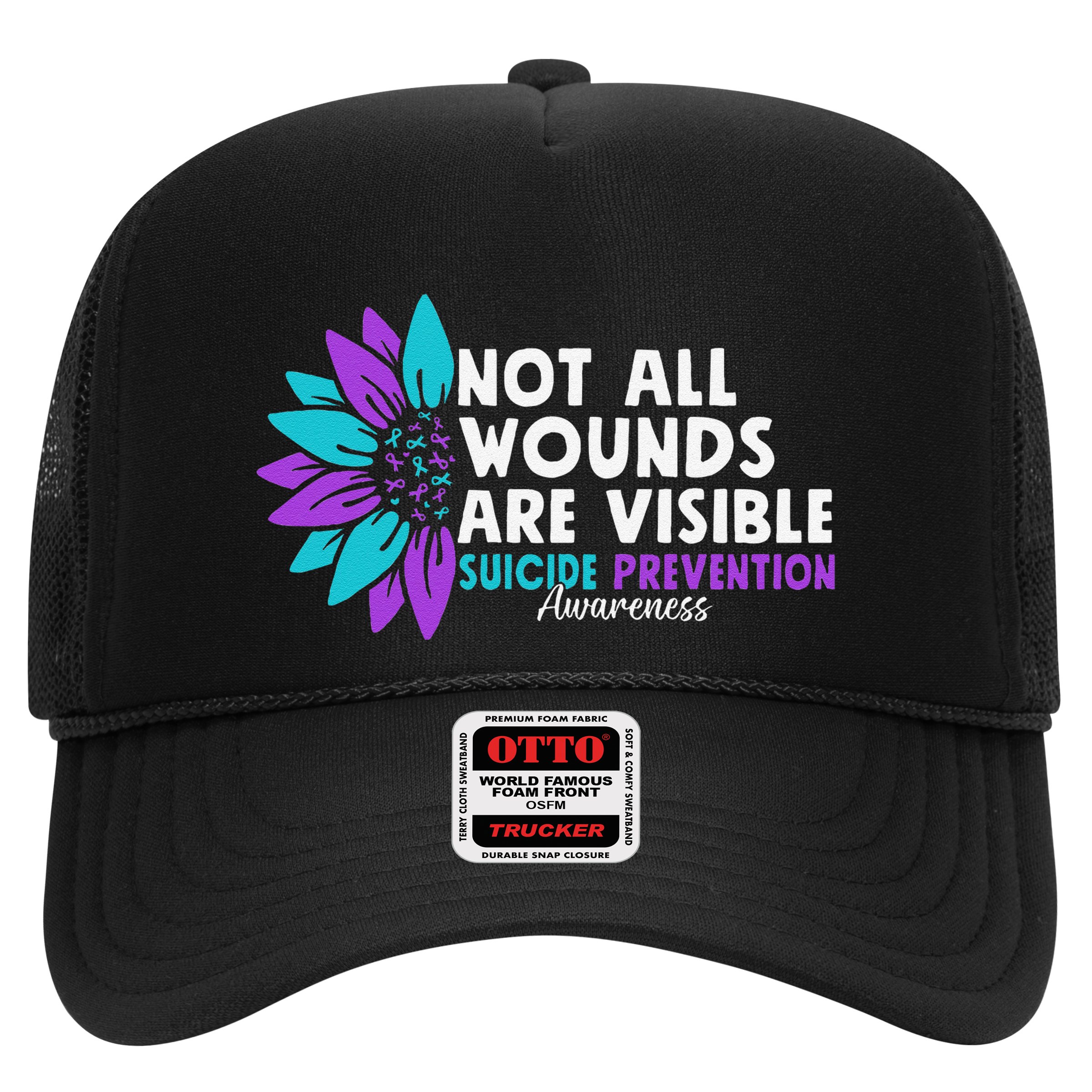 Not All Wounds Are Visible Suicide Awareness Mental Health Hat