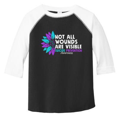 Not All Wounds Are Visible Suicide Awareness Mental Health Toddler Fine Jersey T-Shirt