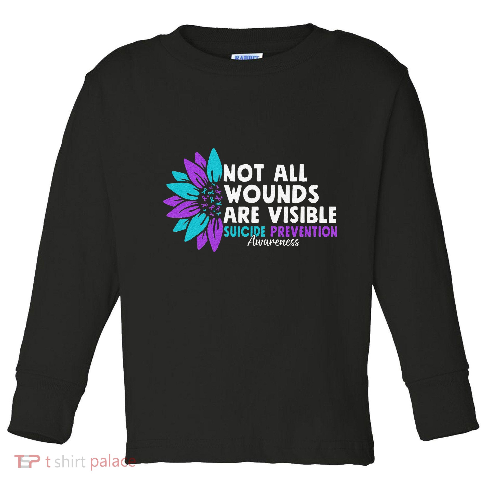 Not All Wounds Are Visible Suicide Awareness Mental Health Toddler Long Sleeve Shirt