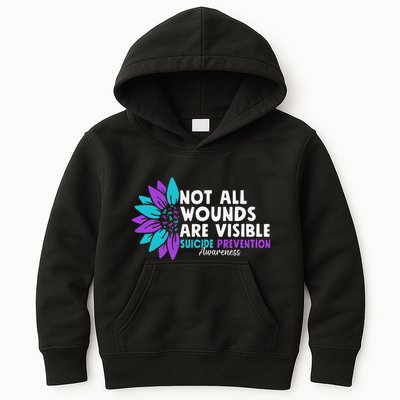 Not All Wounds Are Visible Suicide Awareness Mental Health Kids Hoodie