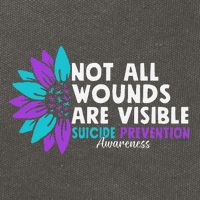 Not All Wounds Are Visible Suicide Awareness Mental Health Cotton Canvas Backpack