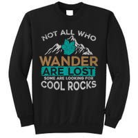 Not All Who Wander Are Lost Some Are Looking For Cool Rocks Sweatshirt