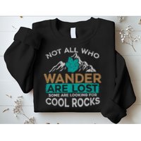 Not All Who Wander Are Lost Some Are Looking For Cool Rocks Sweatshirt