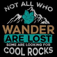 Not All Who Wander Are Lost Some Are Looking For Cool Rocks 7-Panel Snapback Hat