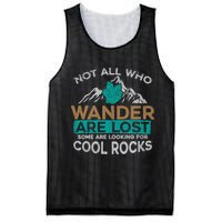Not All Who Wander Are Lost Some Are Looking For Cool Rocks Mesh Reversible Basketball Jersey Tank