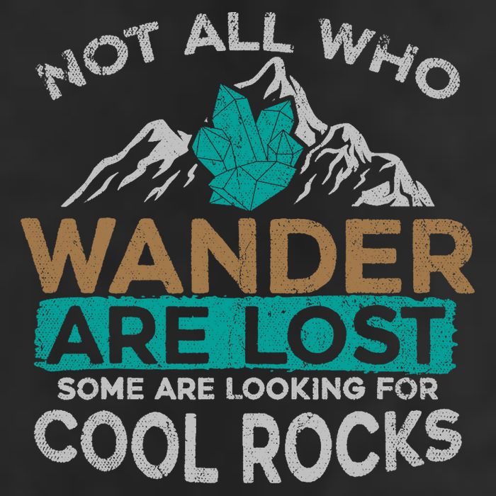 Not All Who Wander Are Lost Some Are Looking For Cool Rocks 25L Jumbo Tote
