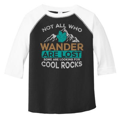 Not All Who Wander Are Lost Some Are Looking For Cool Rocks Toddler Fine Jersey T-Shirt