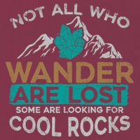 Not All Who Wander Are Lost Some Are Looking For Cool Rocks 16oz Travel Tumbler