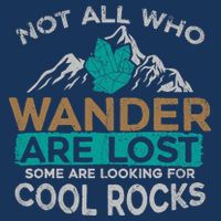 Not All Who Wander Are Lost Some Are Looking For Cool Rocks Infant Baby Jersey Bodysuit