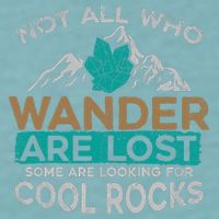 Not All Who Wander Are Lost Some Are Looking For Cool Rocks Sueded Cloud Jersey T-Shirt
