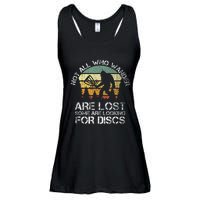 Not All Who Wander Are Lost  Funny Bigfoot Disc Golf Ladies Essential Flowy Tank