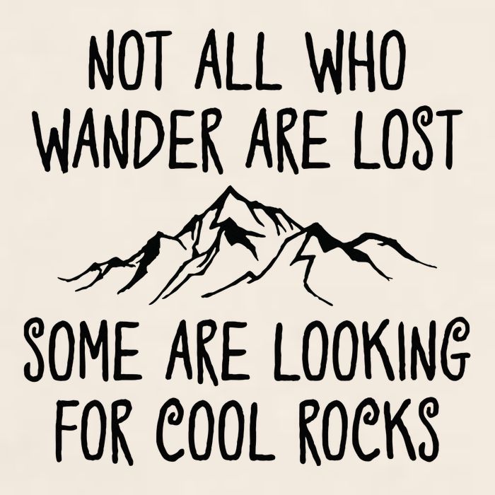 Not All Who Wander Are Lost Some Are Looking For Cool Rocks Garment-Dyed Women's Muscle Tee