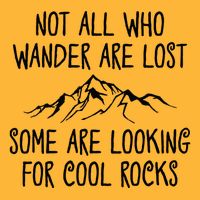 Not All Who Wander Are Lost Some Are Looking For Cool Rocks Pom Pom 12in Knit Beanie