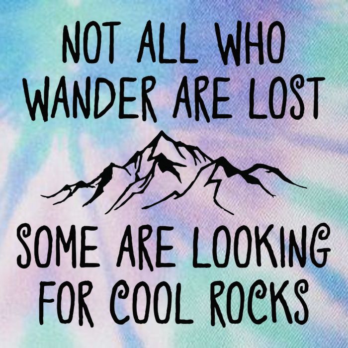 Not All Who Wander Are Lost Some Are Looking For Cool Rocks Legacy Tie Dye Trucker Hat