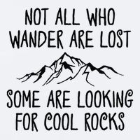 Not All Who Wander Are Lost Some Are Looking For Cool Rocks Sueded Cloud Jersey T-Shirt