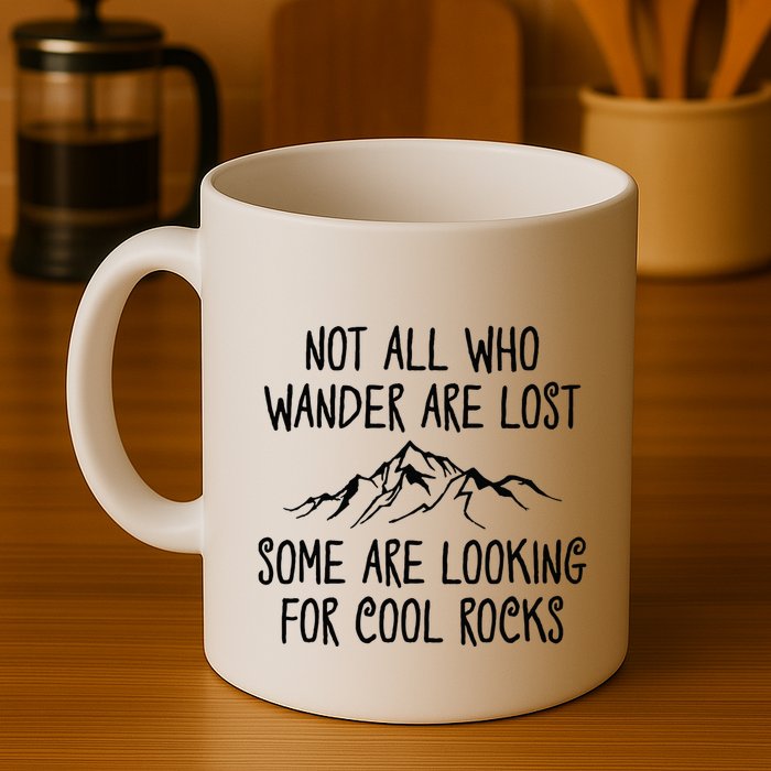Not All Who Wander Are Lost Some Are Looking For Cool Rocks Mug