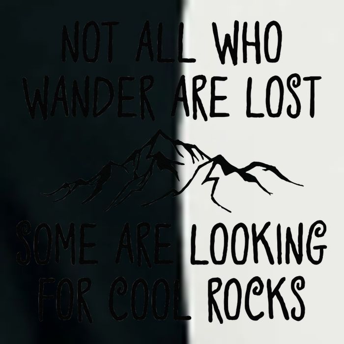 Not All Who Wander Are Lost Some Are Looking For Cool Rocks Infant Baby Jersey Bodysuit