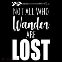 Not All Who Wander Are Lost Arrow Cropped Pullover Crew