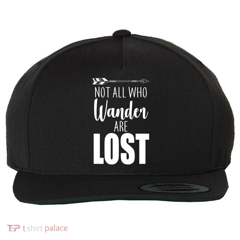 Not All Who Wander Are Lost Arrow Wool Snapback Cap