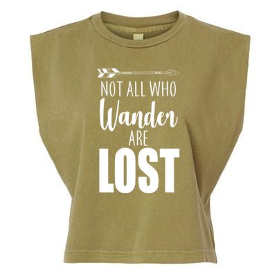 Not All Who Wander Are Lost Arrow Garment-Dyed Women's Muscle Tee