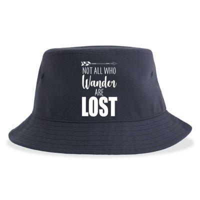 Not All Who Wander Are Lost Arrow Sustainable Bucket Hat