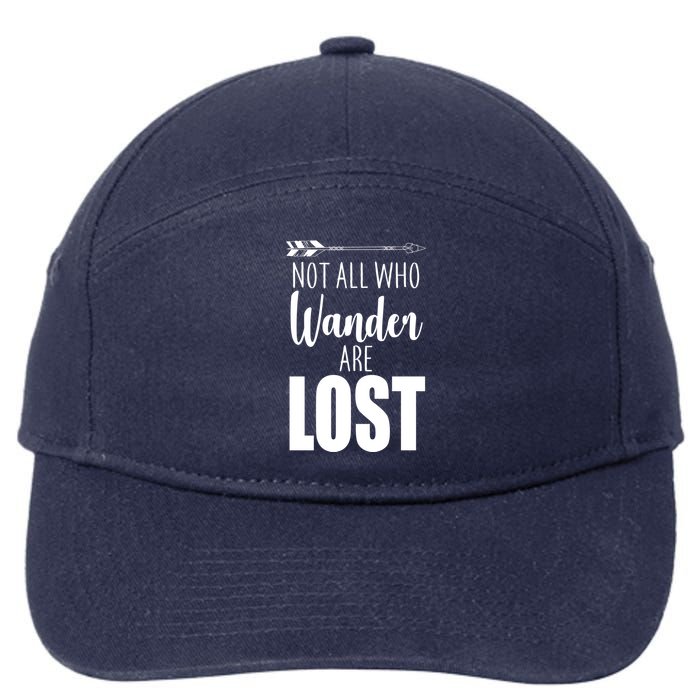 Not All Who Wander Are Lost Arrow 7-Panel Snapback Hat