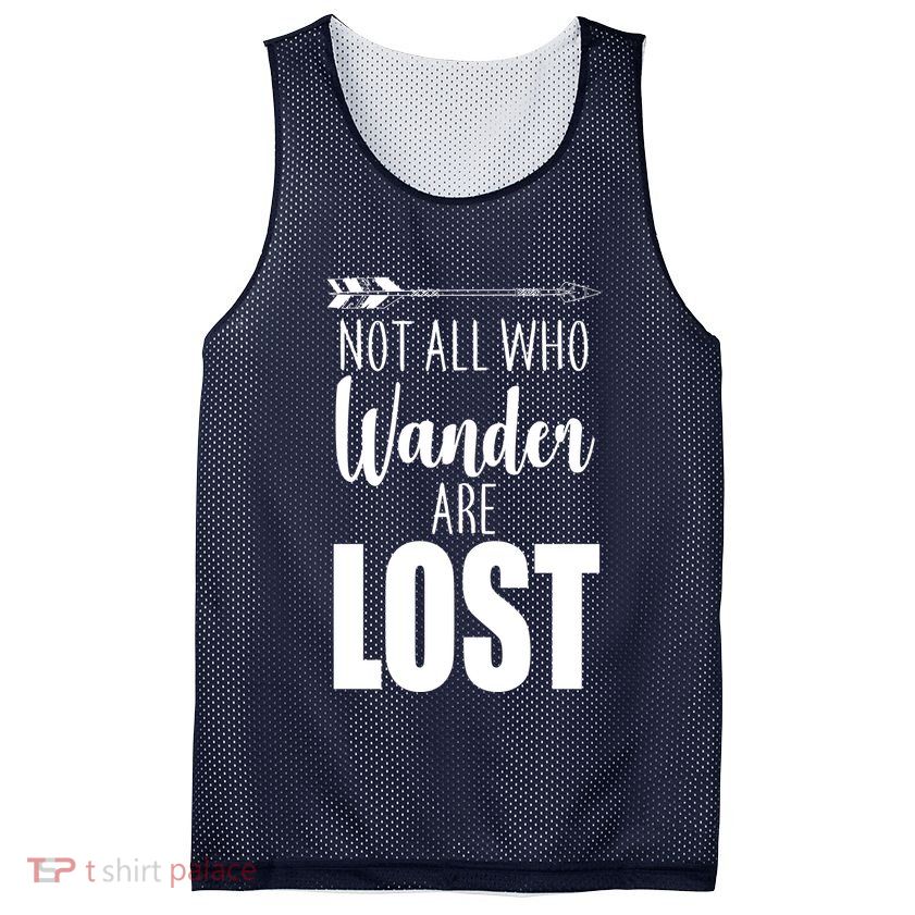 Not All Who Wander Are Lost Arrow Mesh Reversible Basketball Jersey Tank