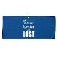 Not All Who Wander Are Lost Arrow Large Microfiber Waffle Golf Towel