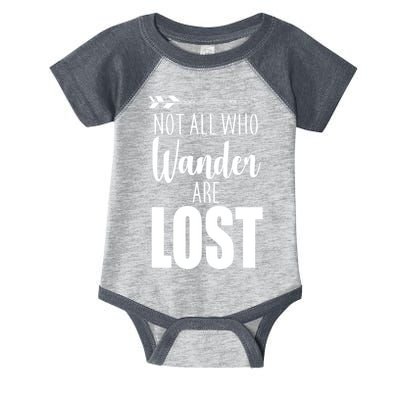 Not All Who Wander Are Lost Arrow Infant Baby Jersey Bodysuit