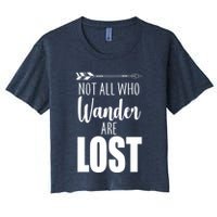 Not All Who Wander Are Lost Arrow Crop Top