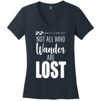 Not All Who Wander Are Lost Arrow Women's V-Neck T-Shirt