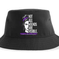 Not All Wounds Are Visible Wo Domestic Violence Awareness Sustainable Bucket Hat