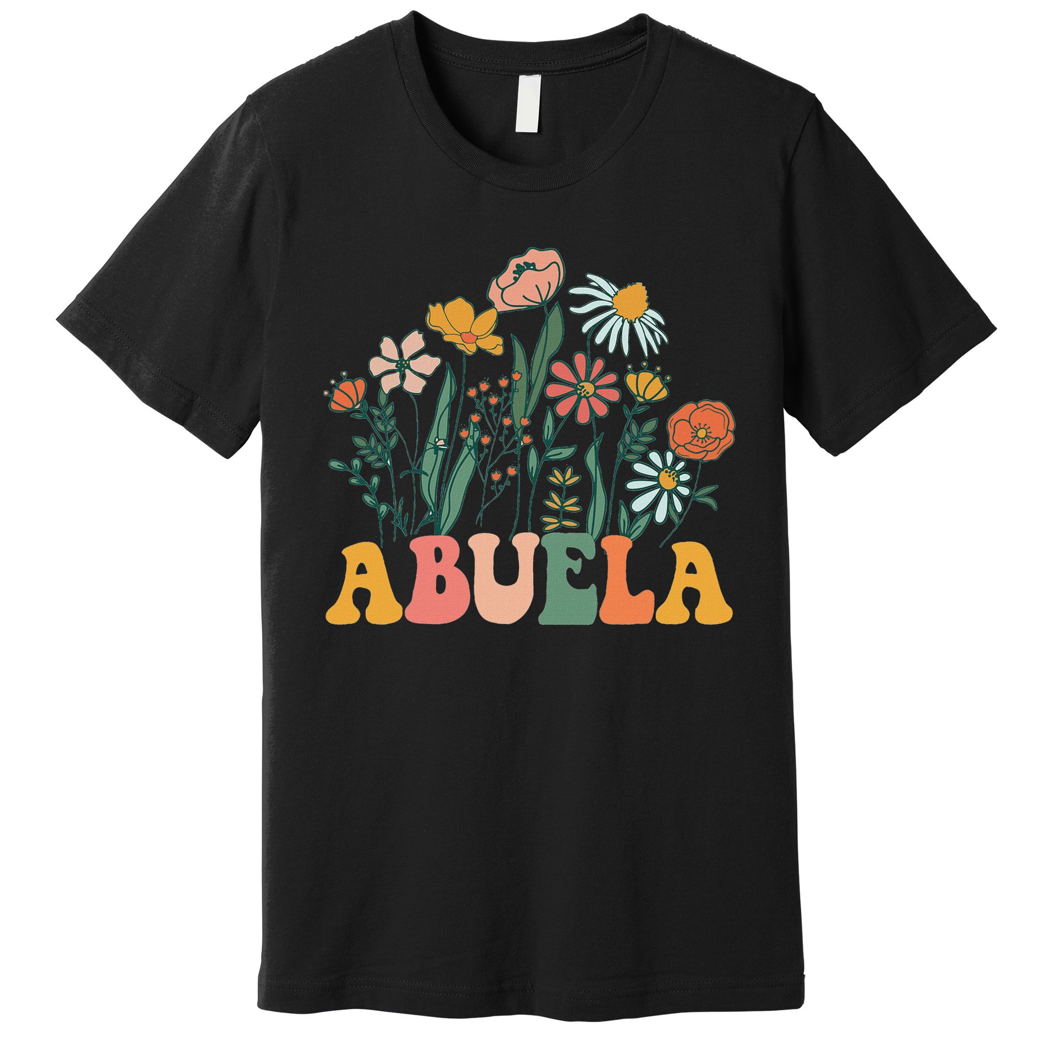 New Abuela Wildflower First Birthday & Baby Shower Premium T-Shirt