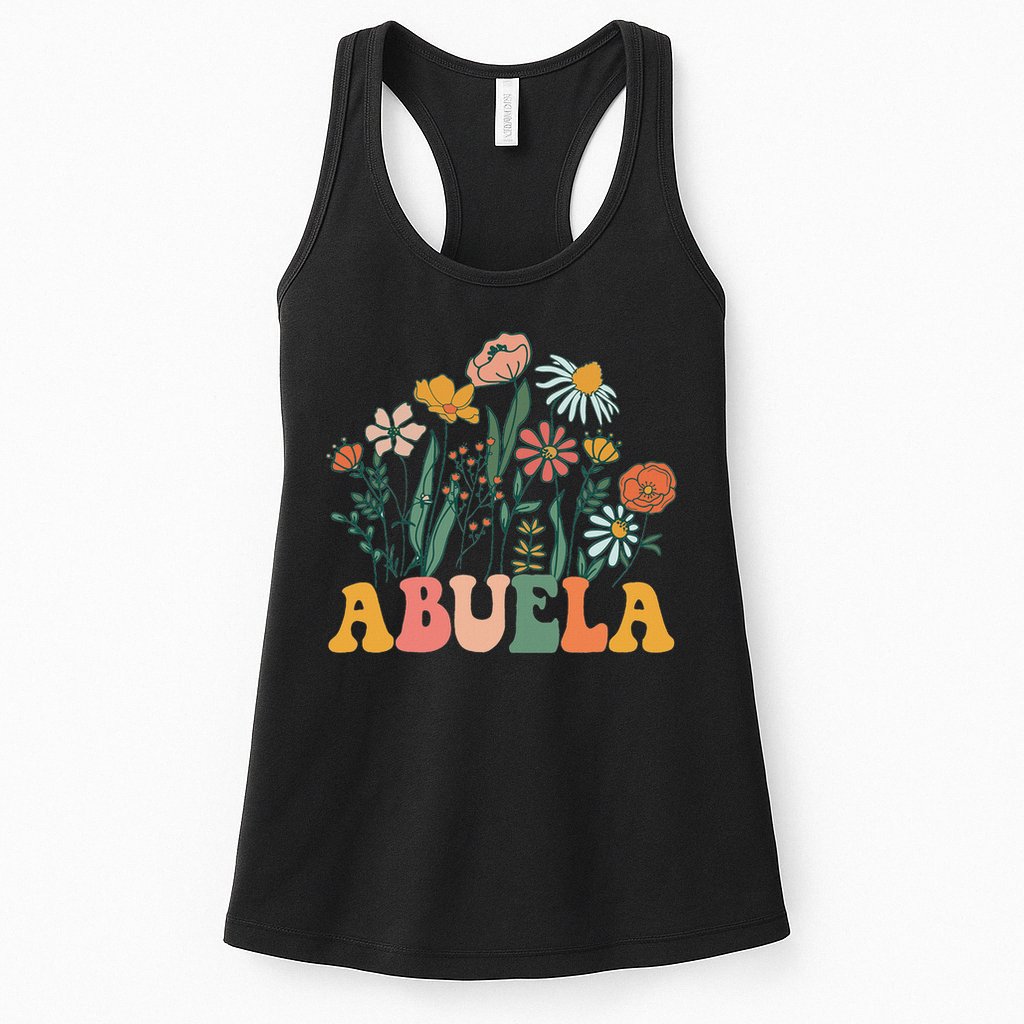 New Abuela Wildflower First Birthday & Baby Shower Womens Tank Top