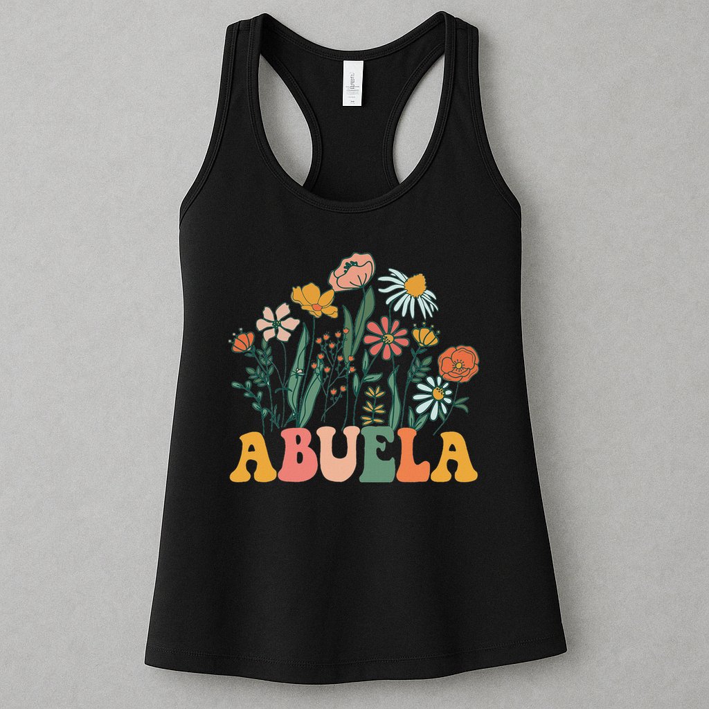 New Abuela Wildflower First Birthday & Baby Shower Womens Tank Top