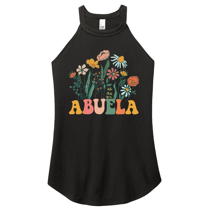 New Abuela Wildflower First Birthday & Baby Shower Women's Perfect Tri Rocker Tank